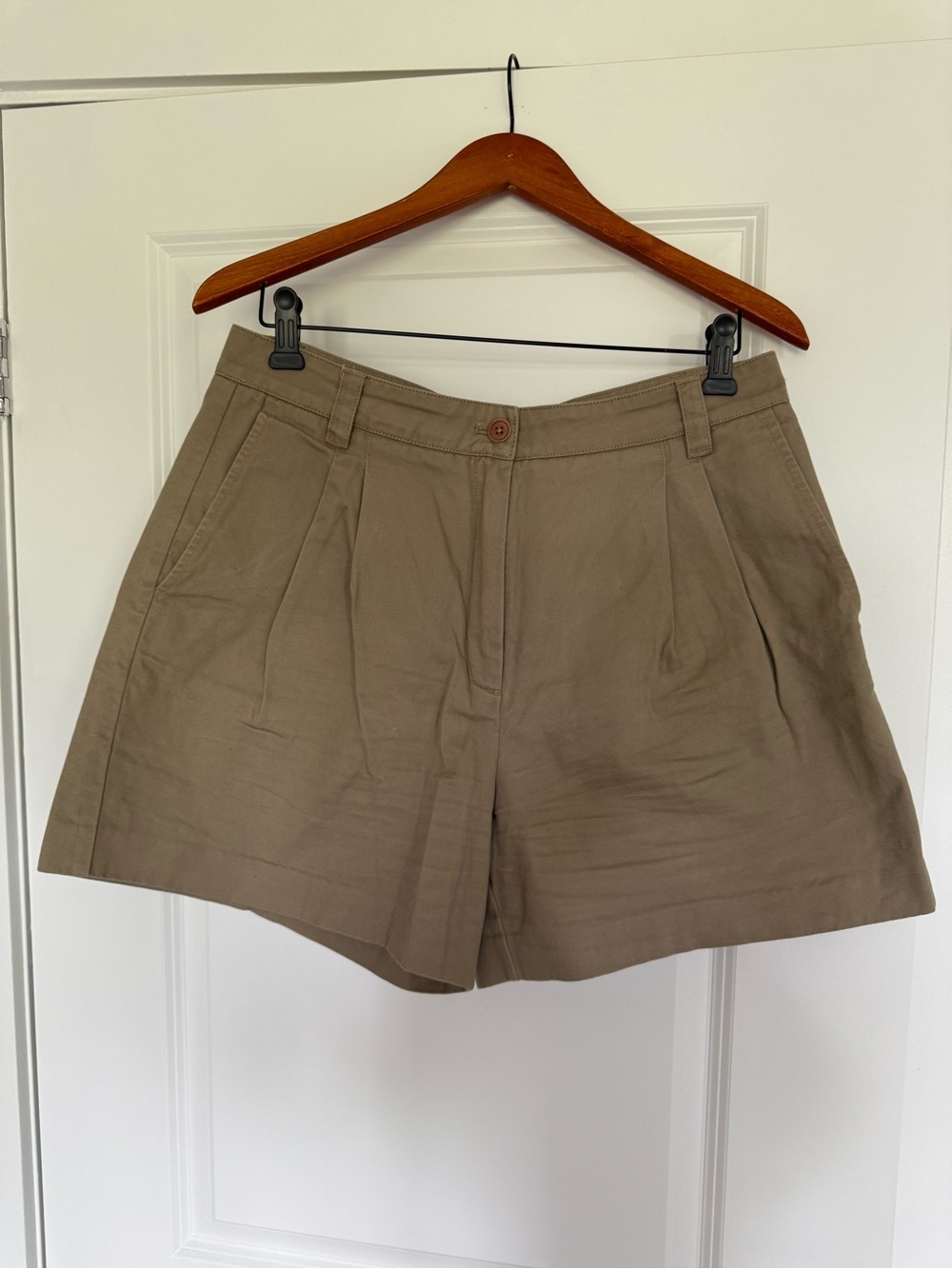 Sunday Best High-Waist Pleated Khaki Shorts